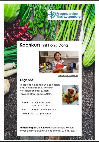 Kochkurs mit Hong Dörig